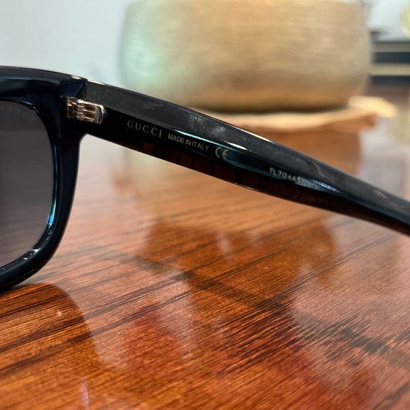 Gucci Rectangle Acetate GG Sunglasses w/ Crystal Stars - Picture 6 of 7